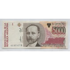 ARGENTINA COL. 721a BILLETE DE 5000 AUSTRALES SIN CIRCULAR UNC